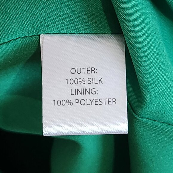 SALONI 100% Silk Green Bianca Midi Dress NWT Size 10 - Picture 12 of 17